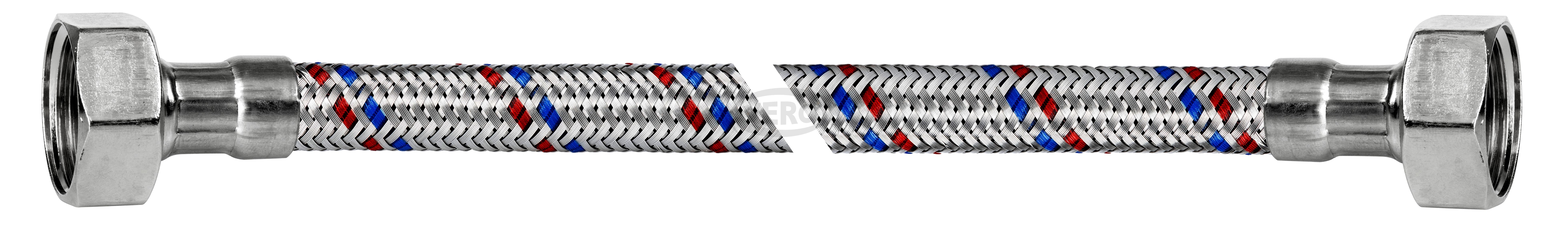 Przyłącze elastyczne w oplocie stalowym INOX 1/2"GW - 1/2"GW