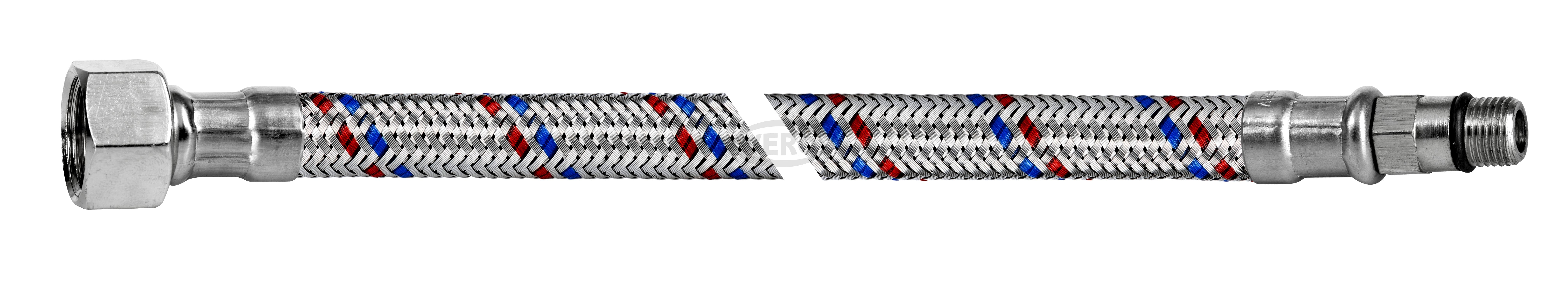 Przyłącze elastyczne INOX 3/8" GW - KOŃCÓWKA M8