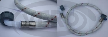 Wąż zasilający pralki w oplocie nylonowym Przyłącze elastyczne 3/4” NAKRĘTKA x 3/4" KOLANKO (GWxGW)