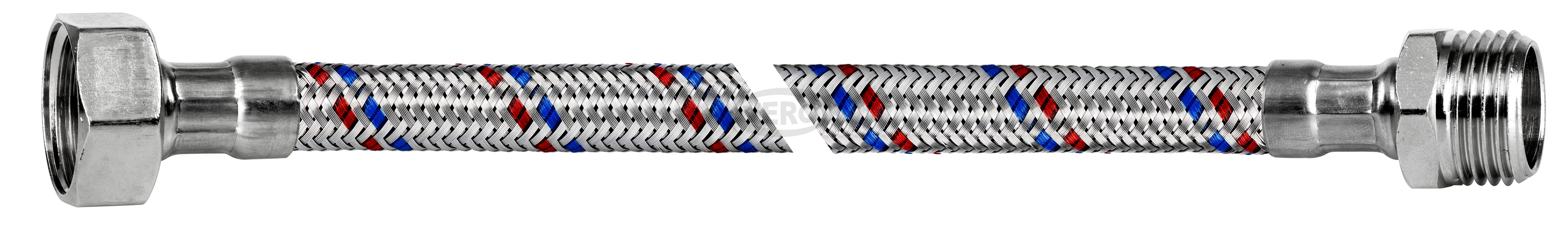 Przyłącze elastyczne w oplocie stalowym INOX 1/2"GW - 1/2"GZ