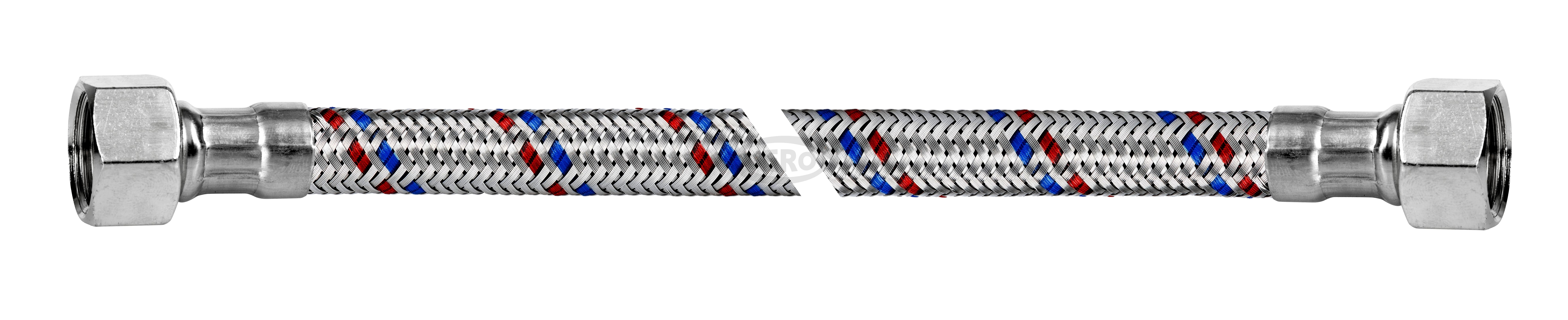Przyłącze elastyczne w oplocie stalowym INOX 3/8"GW - 3/8"GW