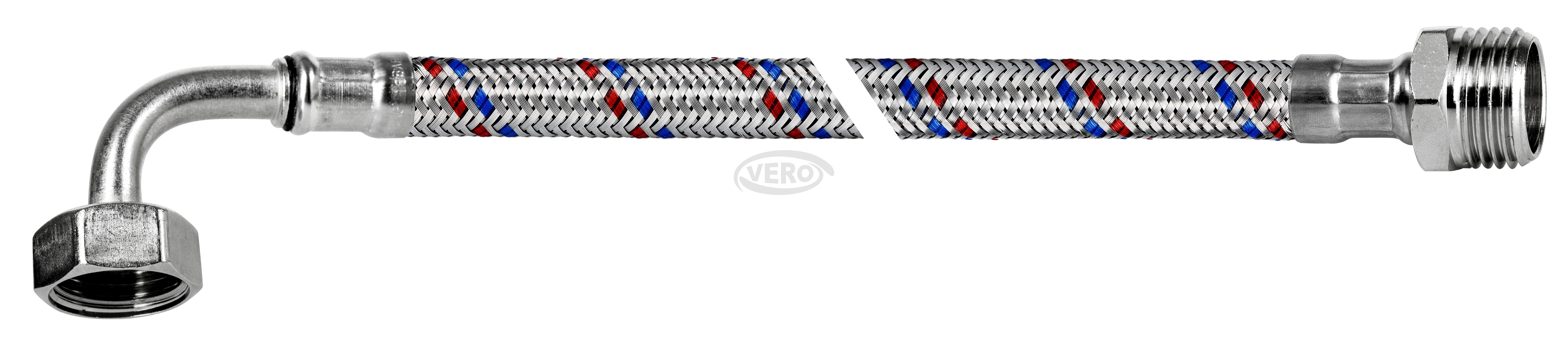 Przyłącze elastyczne 1/2" KOLANO (GW) - 1/2" NYPEL (GZ)