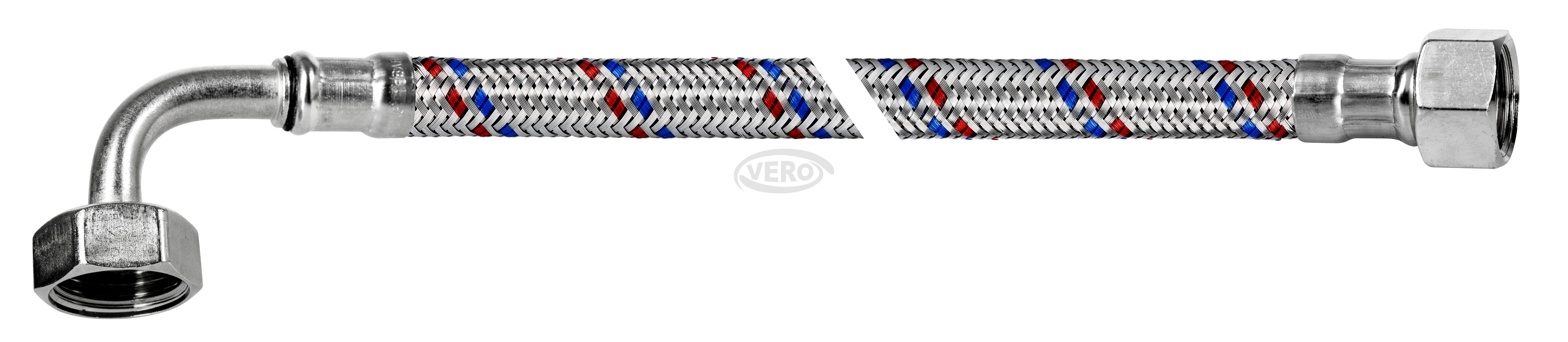 Przyłącze elastyczne 1/2" KOLANO (GW) - 3/8" NAKRĘTKA (GW)