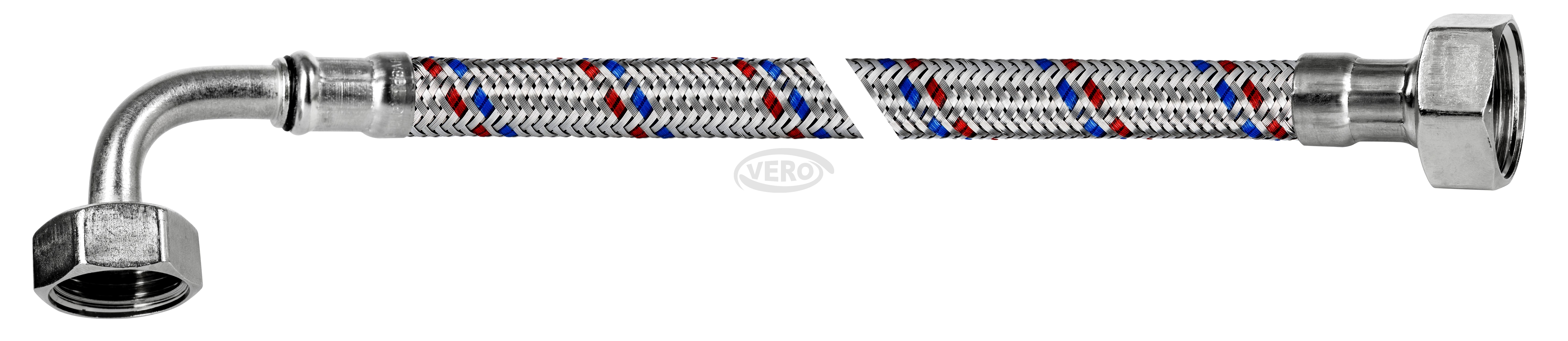 Przyłącze elastyczne 1/2" KOLANO (GW) - 1/2" NAKRĘTKA (GW)